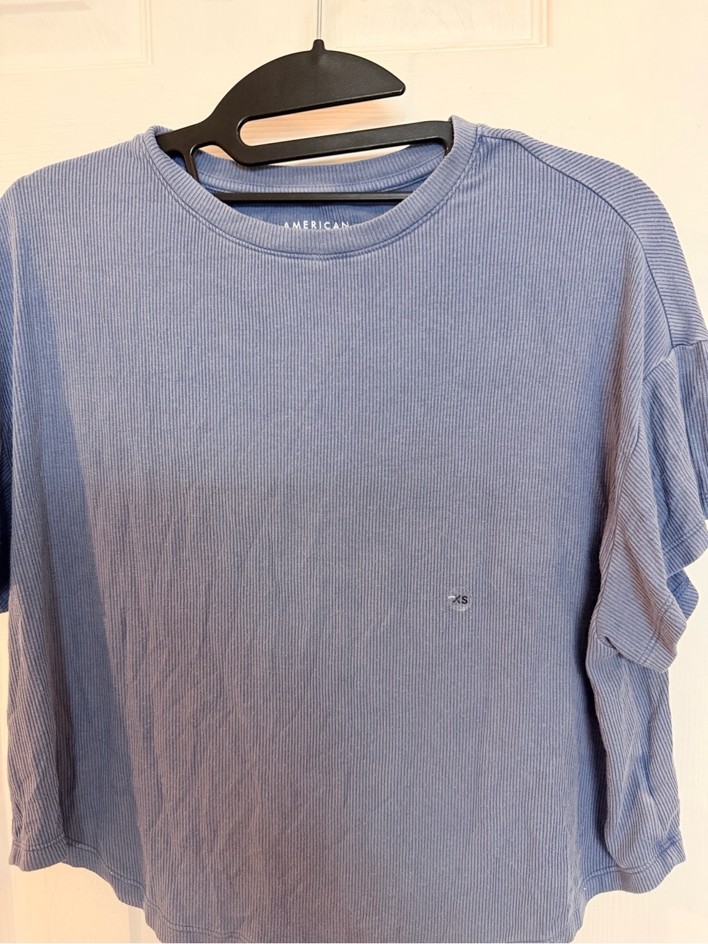 NWT American Eagle Soft & Sexy Rib Oversized Tee Blue XS